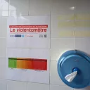 Violentomètre installé dans les toilettes au collège St Exupéry à Ambérieu en Bugey