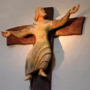 Christ de la chartreuse de Sélignac oeuvre de Mickael Van Beek