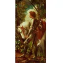 Wikimedia Commons : Sir Galahad, héros des légendes arthuriennes réactivé par le romantisme — tableau de George Frederic Watts (1888)