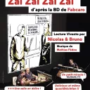 Affiche spectacle Zai Zaï Zaï d'après la BD de Fabcaro, lecture vivante par Nicolas & Bruno