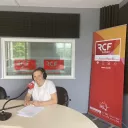  Anne Rizoulières dans les locaux de RCF à Metz