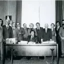 Élections municipales  : le maire et les adjoints ©  AMCB_29W24_1977 - Gérard Frat