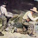 Tableau de Gustave Courbet "Les Casseurs de pierre." 