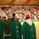 Mgr Olivier de Germay aux JMJ 2023 - © diocèse de Lyon