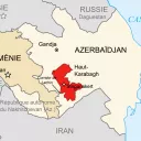 Carte de l'Azerbaïdjan avec le Haut-Karabakh - CC BY-SA 3.0 Bourrichon via Wikimedia Commons
