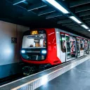 Une rame du métro B de Lyon à la station Place Guichard - © Ronnie Schmutz via Unsplash