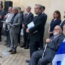 300 personnes ont assisté à Bordeaux au rassemblement lundi 9 octobre en soutient à Israël ©VA. 