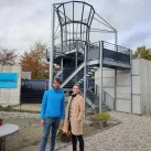 Guillaume Bernier, avec Marie Pineau, une pratiquante. ©RCF