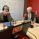 Nathalie Paulin avec Michèle Larchez dans les studios de RCF à Metz