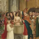 Remi baptisant Clovis par le Maître de Saint Gilles à la National gallery of Art ©Wikimédia commons