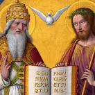 ©BNF/CC - La Trinité, miniature des Grandes heures d’Anne de Bretagne, par Jean Bourdichon