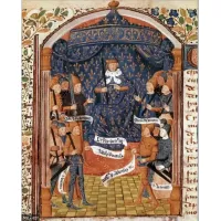 Joachim Rouault au conseil de Charles VII avec Jeanne d’Arc. Chroniques de Jean Chartier