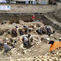    Philippe Blanchard/Inrap - Vue générale du site en cours de fouille. 