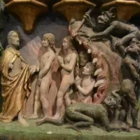 Détail du retable de la Passion de la chapelle de La Houssaye à Pontivy