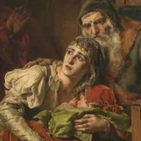 Les juifs au Moyen Âge, tableau de Karel Ooms 