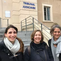 2021 RCF - Maître Muriel Ruef, entourée de Marie Frachisse et Laure Barthélémy du réseau "Sortir du nucléaire"