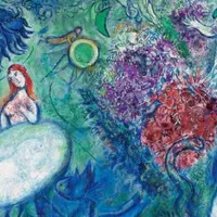 Marc Chagall (1887 - 1985)  Le Paradis (détail), 1961 - Huile sur toile. H. 198 ; l. 288 cm - Nice, musée national Marc Chagall 