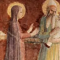 Wikimedia Commons -  La Présentation de Jésus au Temple, fresque de Fra Angelico, vers 1440.