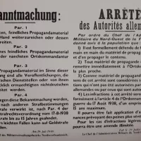 Arrêté des autorités allemandes