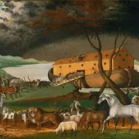 Wikipedia- L'Arche de Noé. Tableau d'Edward Hicks (1846).