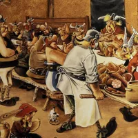 Le banquet dans Astérix et Obelix dans l'exposition à Volklingen (Sarre) en 2011 sur Asterix et les Celtes