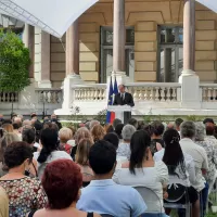 Le Premier ministre, Jean Castex, au Musée Massena à Nice, devant les familles des victimes ce 14 juillet 2021 - Photo: S. C-G. 