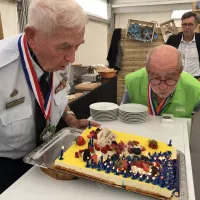 Philippe Buron-Pilâtre et Bob Sisk qui fête ses 88 ans au GEMABq