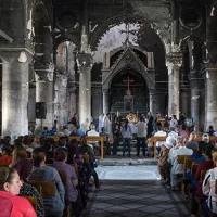 Pascal Maguesyan / MESOPOTAMIA - Avril 2017 : la cathédrale syriaque-catholique Al Tahira de Qaraqosh, incendiée et dévastée par Daech