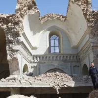 Pascal Maguesyan / MESOPOTAMIA - Avril 2018 : la cathédrale syriaque-catholique al Tahira de Mossoul détruite lors de la bataille de Mossoul (Irak)