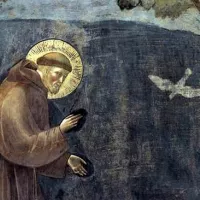 Wikimédia commons - François d'Assise prêchant aux oiseaux (d'après les Fioretti) par Giotto