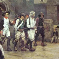 Wikimédia Commons -  Les révoltés du Fouesnant ramenés par la garde nationale de Quimper en 1792, par Jules Girardet (XIXè siècle)