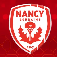 Le logo de l'Association Sportive Nancy Lorraine sur fond rouge. 