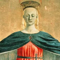 Wikimédia Commons - La Vierge Marie par Piero della Francesca (détail)