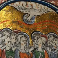 La Pentecôte dans un missel du XIVe siècle ©Wikimédia commons