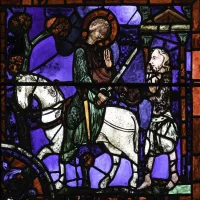 © Saint Martin / détail vitrail Cathédrale de Chartres