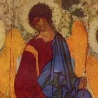 Wikimédia Commons / Andreï Roublev, Icône de la Trinité ou Les trois anges à Mambré (1410), Galerie Tretiakov, Moscou.