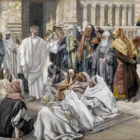 Les pharisiens questionnent Jésus, de James Tissot, Brooklyn Museum ©Wikimédia commons