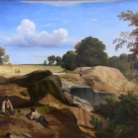 Carrières dans la forêt de Fontainebleau (1833) par Caruelle d'Aligny