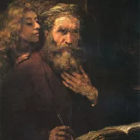 Saint Matthieu et l'Ange, de Rembrandt (1661), musée du Louvre ©Wikimédia commons