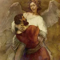 La lutte de Jacob avec l'ange par Rembrandt (1659) ©Wikimédia Commons