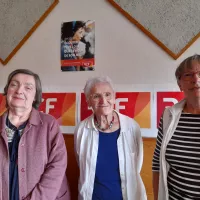 Françoise Picolet, Martine Chabry et Jeannette Brunet bénévoles ACAFAD
