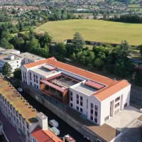 L'ehpad psychiatrique Marie Pia est installé sur les hauteurs de l'hôpital Sainte-Marie à l'entrée du Puy / Photo drone fournie par l'hôpital