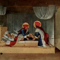 Greffe d'une jambe par les saints Côme et Damien, de Fra Angelico, musée national San Marco, Florence ©Wikimédia commons