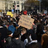Manifestation le 21/11/2020 à Marseille ©CLEMENT MAHOUDEAU / AFP