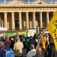 150 personnes se sont regroupées devant la cour d'appel de Bordeaux ce mercredi 13 octobre 2021