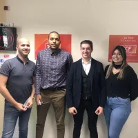 De gauche à droite : Mathieu DEBAST, Mohamed AMAZIGH, Théo DINDAULT et Camille GRANDIERES