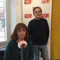 Marielle Picq et Henri Oberdorff dans les studios de RCF Isère