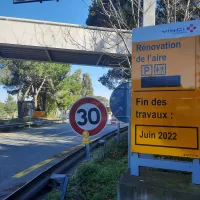 L'entrée de l'aire de repos de Bréguières Sud sur l'A8 - RCF