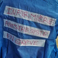 Infirmière anesthésiste de Nice en grève 