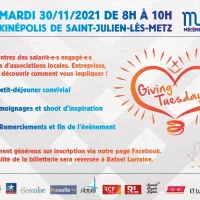 Ne manquez l'occasion de découvrir Metz Mécènes Solidaires et ses partenaires : rendez-vous mardi 30 Novembre de 8h à 10h au Kinépolis de Saint-Julien-Lès-Metz pour découvrir le don et la solidarité en circuit court !